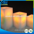 Party Use Flameless Yellow Flickering Square Led Candle Light